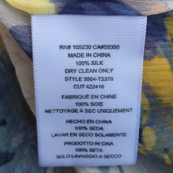 Joie Silk Chiffon Mixed Floral Print Swing Top - Picture 8 of 11